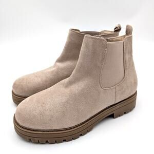 Nordstrom Raissa Girls Ankle Boots Shimmer Glitter Side Zip Tan Size US5M